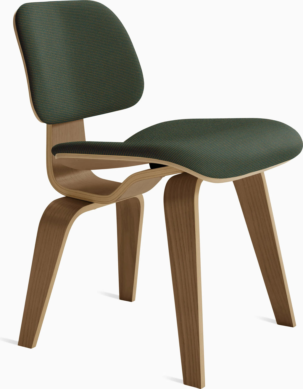 Eames Molded Plywood Dining Chair Wood Base (DCW), Upholstered