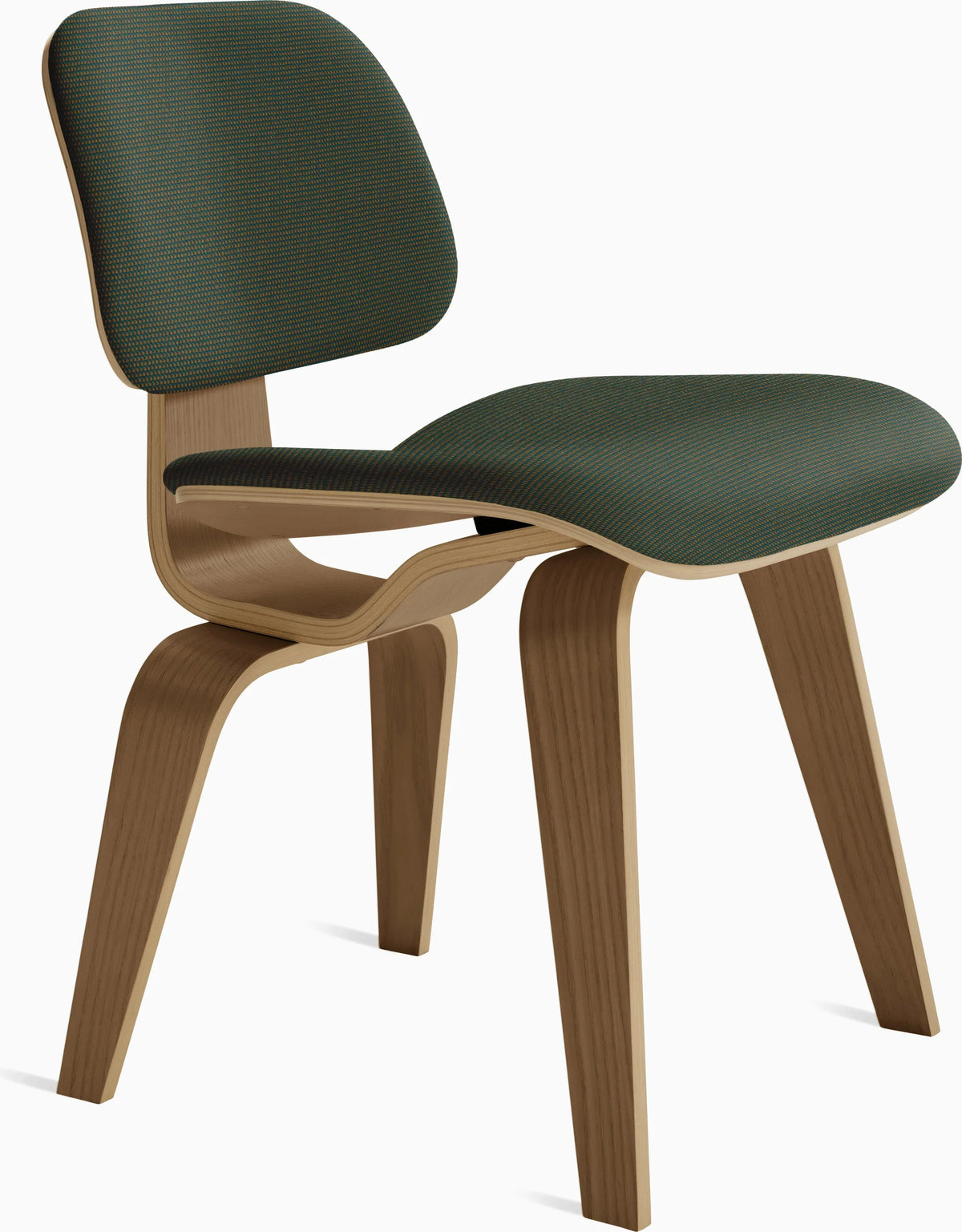 Eames Molded Plywood Dining Chair Wood Base (DCW), Upholstered