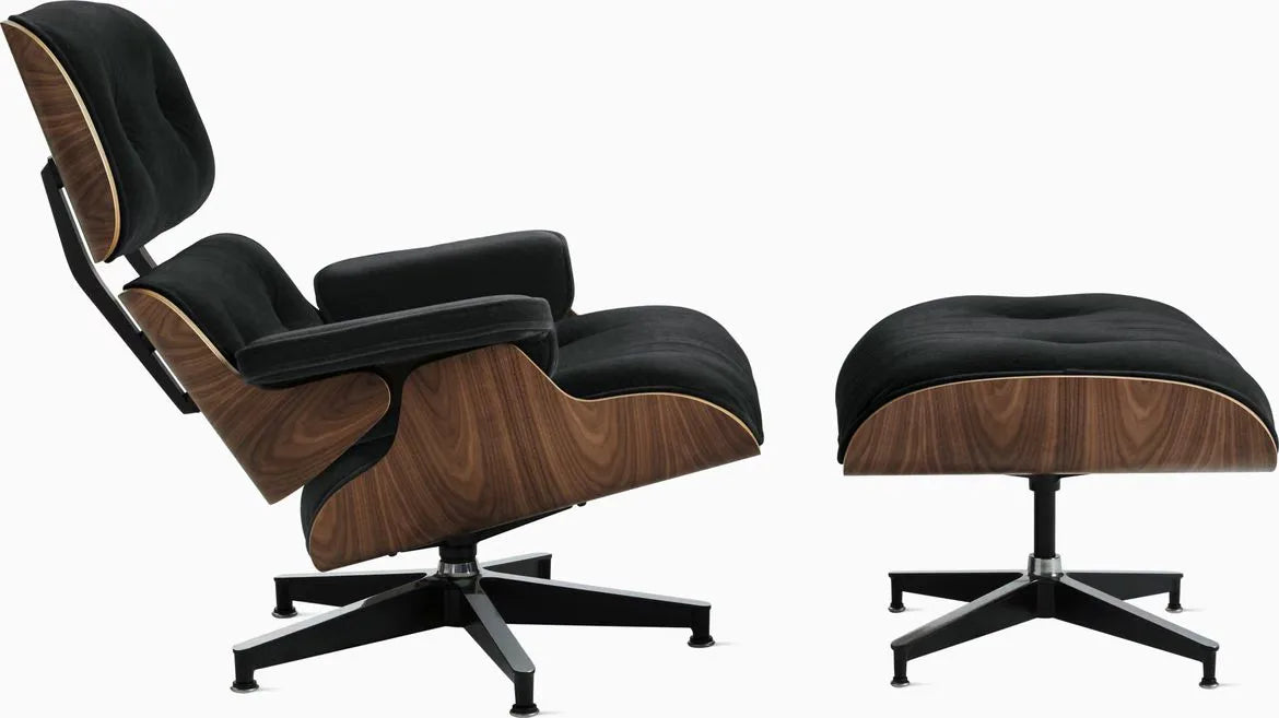 Eames Lounge Chair and Ottoman, Vegan Leather