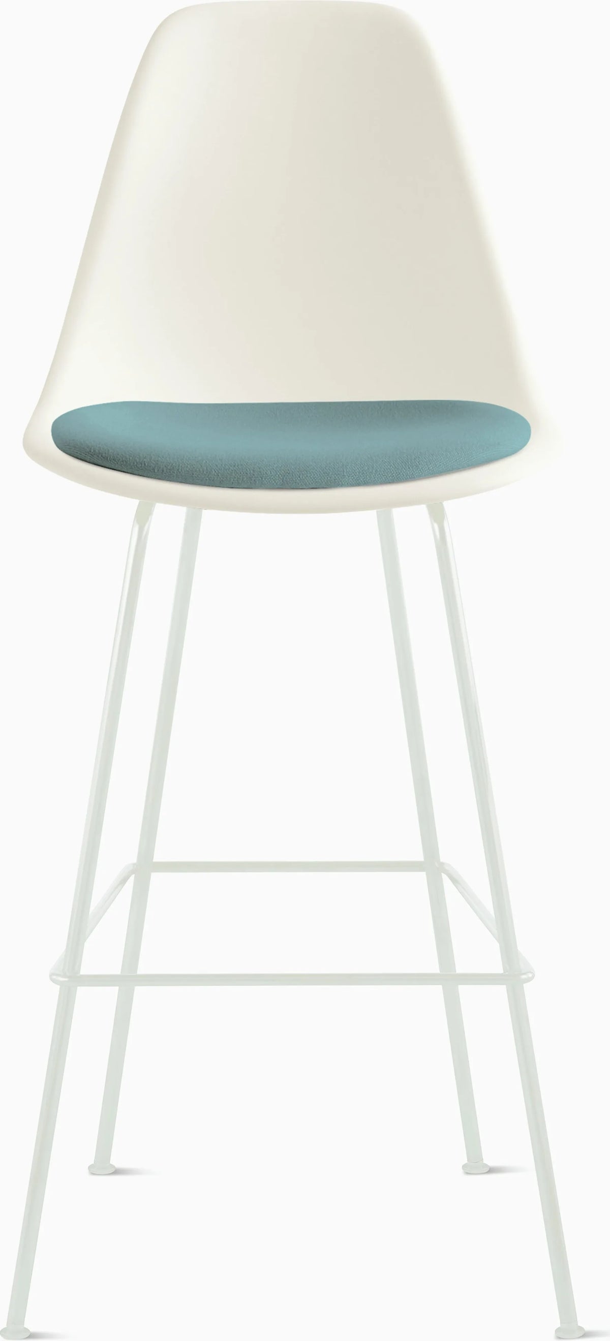 Eames Molded Plastic Stool with Seat Pad