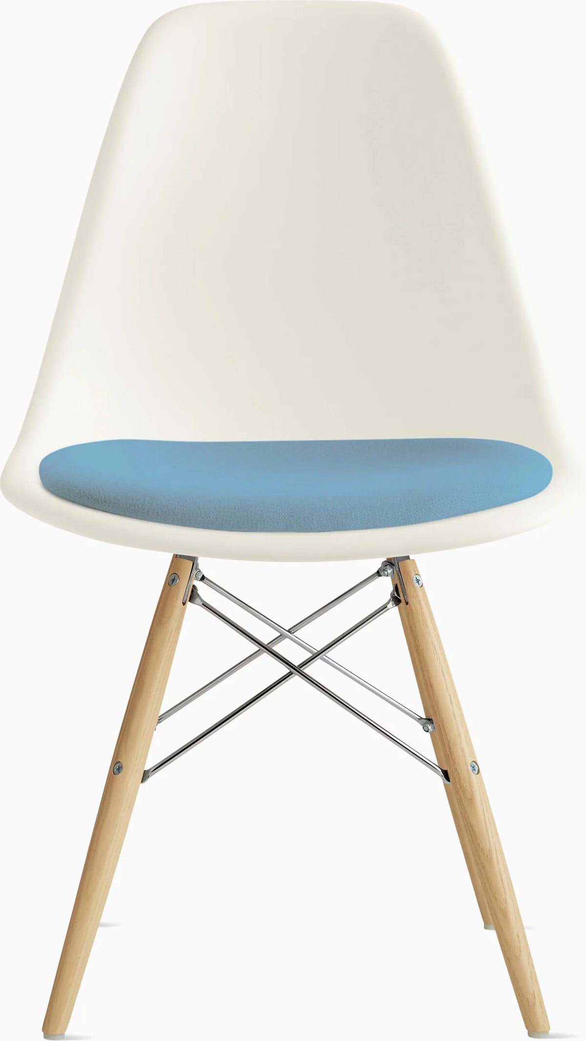 Eames Molded Plastic Side Chair with Seat Pad