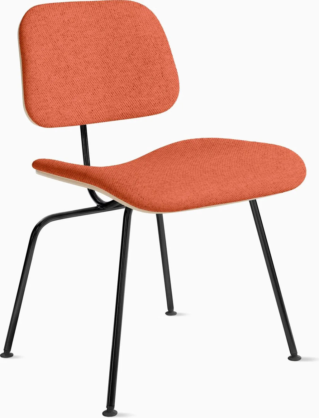 Eames Molded Plywood Dining Chair Metal Base (DCM), Upholstered