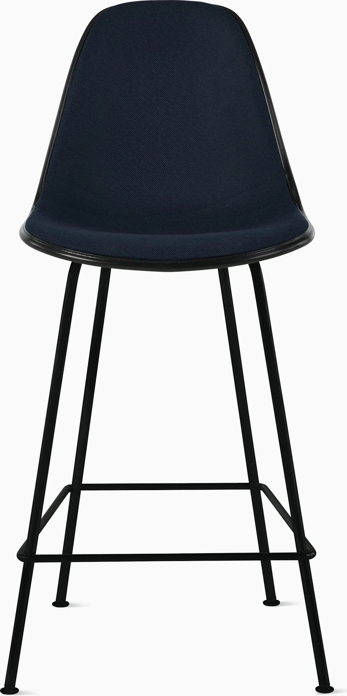Eames Upholstered Molded Plastic Stool