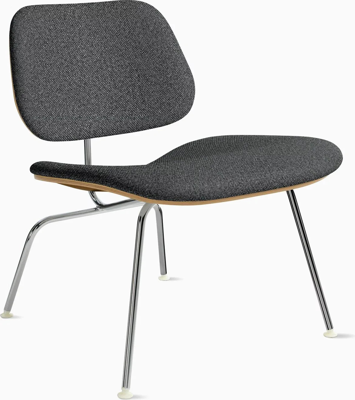 Eames Molded Plywood Lounge Chair Metal Base (LCM), Upholstered