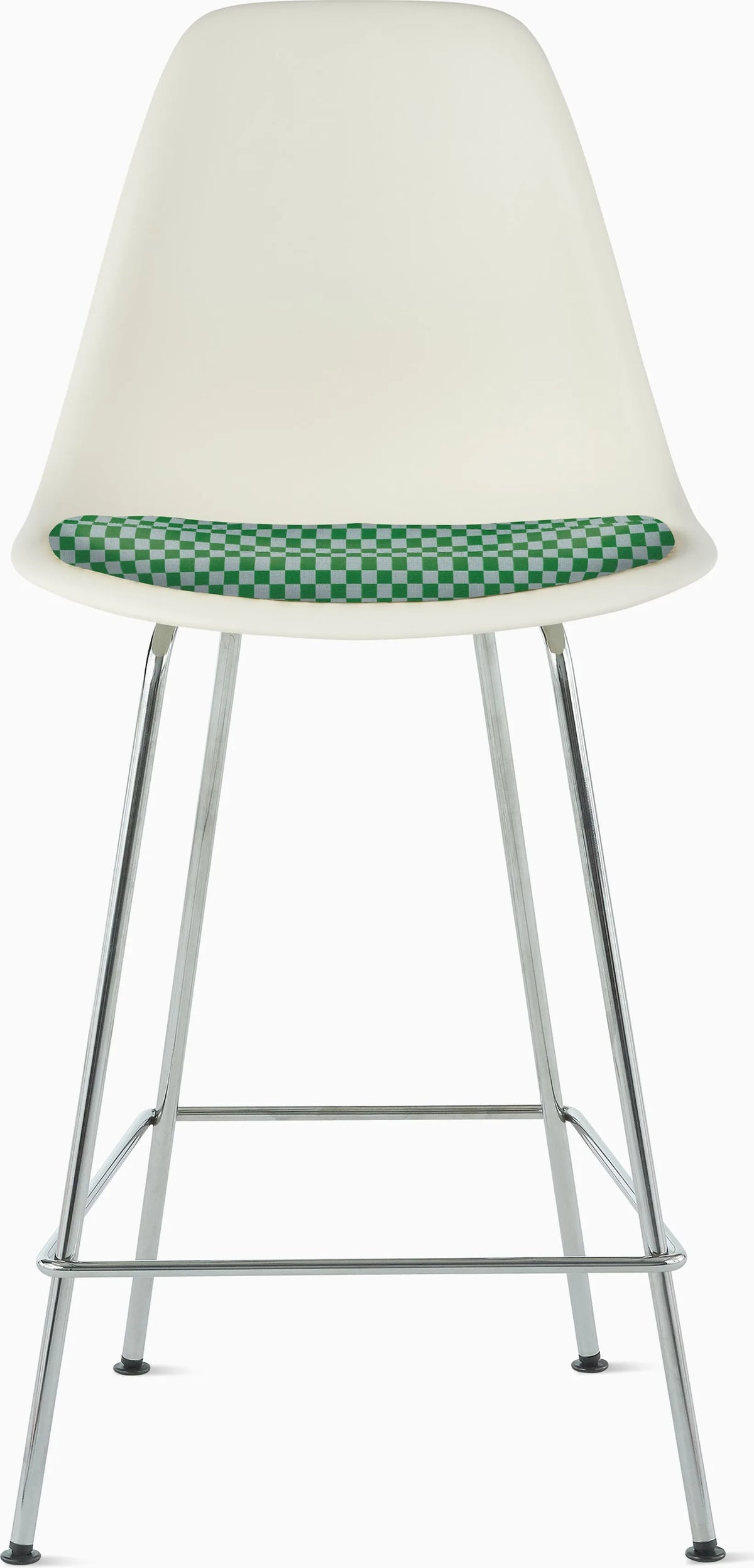 Eames Molded Plastic Stool with Seat Pad