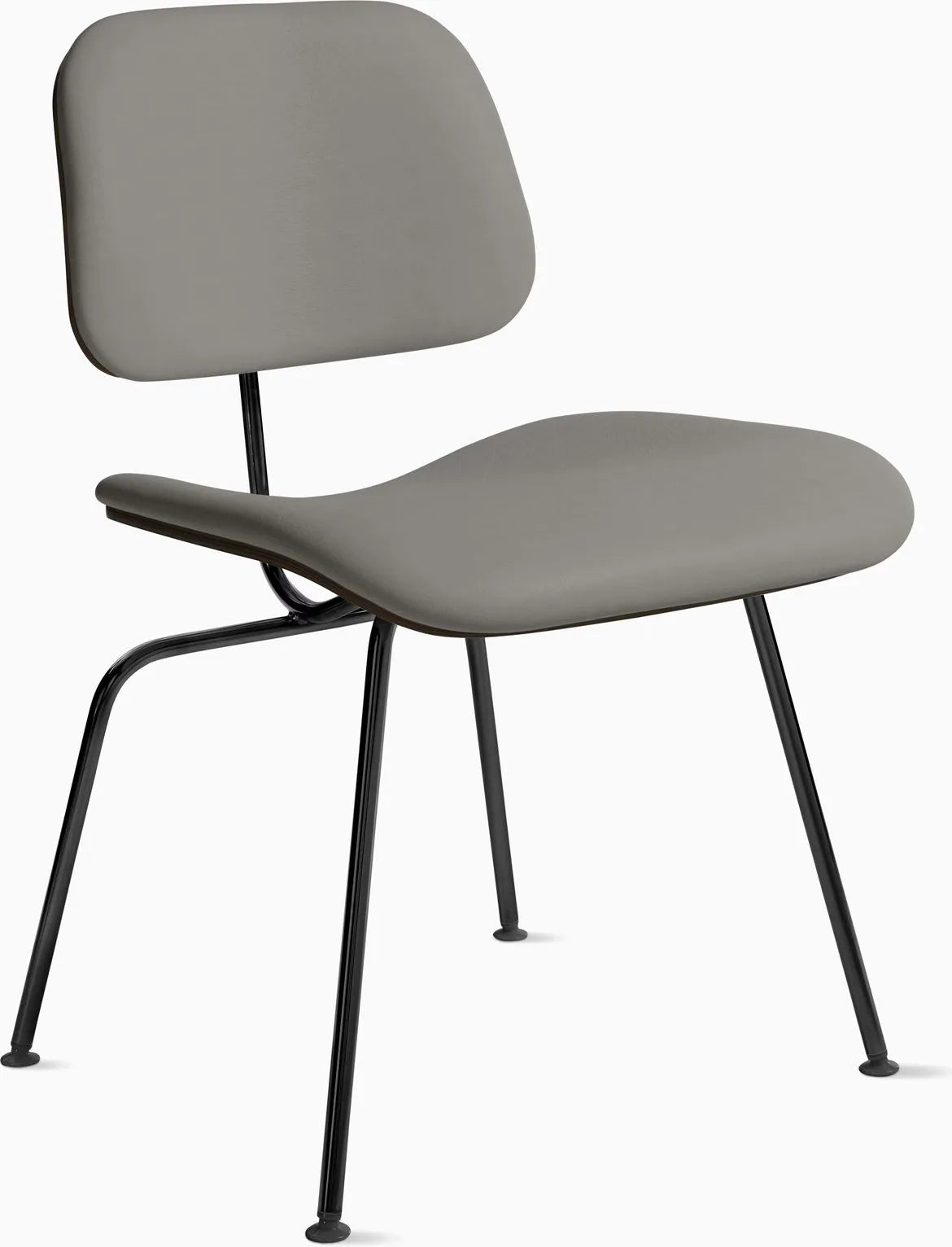 Eames Molded Plywood Dining Chair Metal Base (DCM), Upholstered