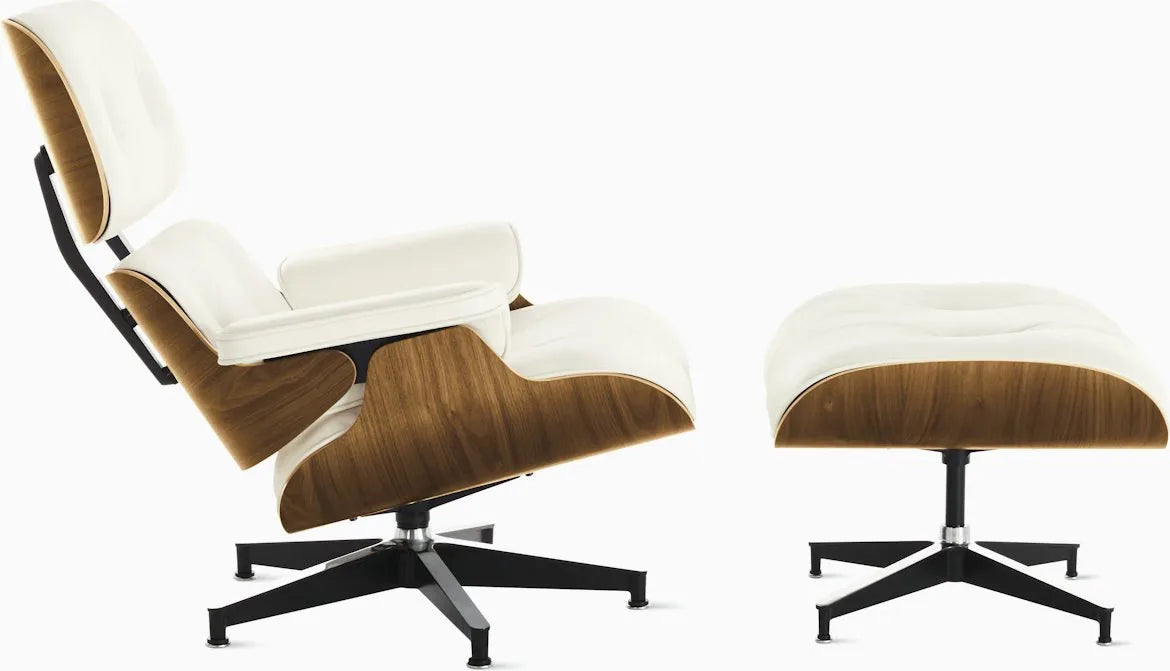 Eames Lounge Chair and Ottoman, Vegan Leather