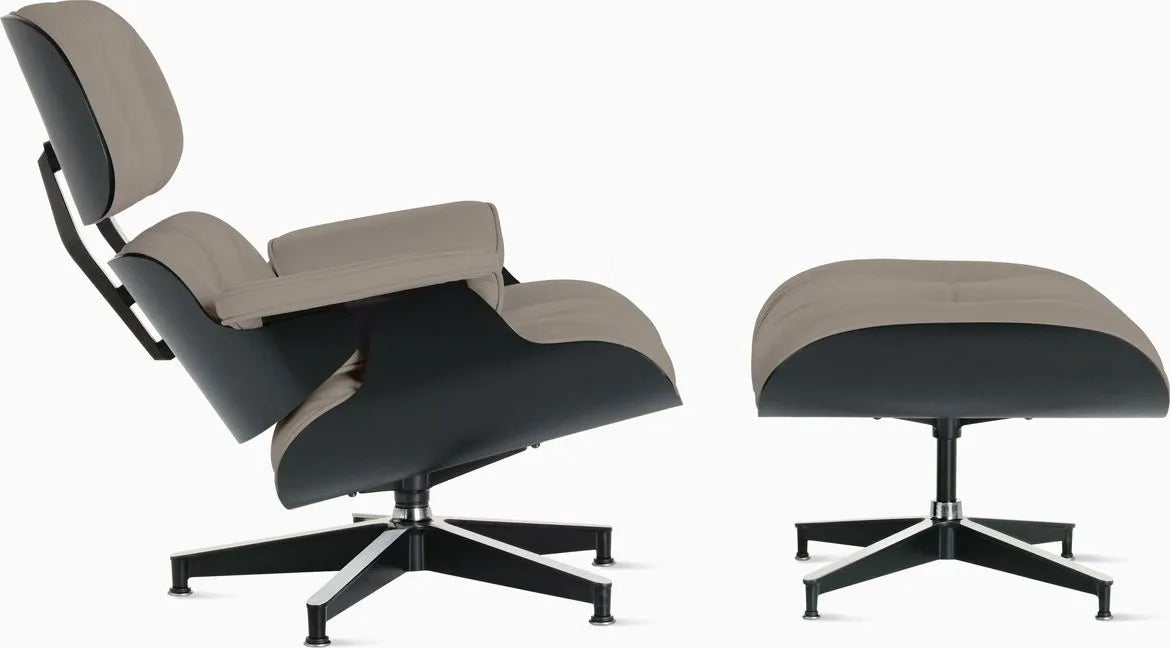 Eames Lounge Chair and Ottoman, Vegan Leather