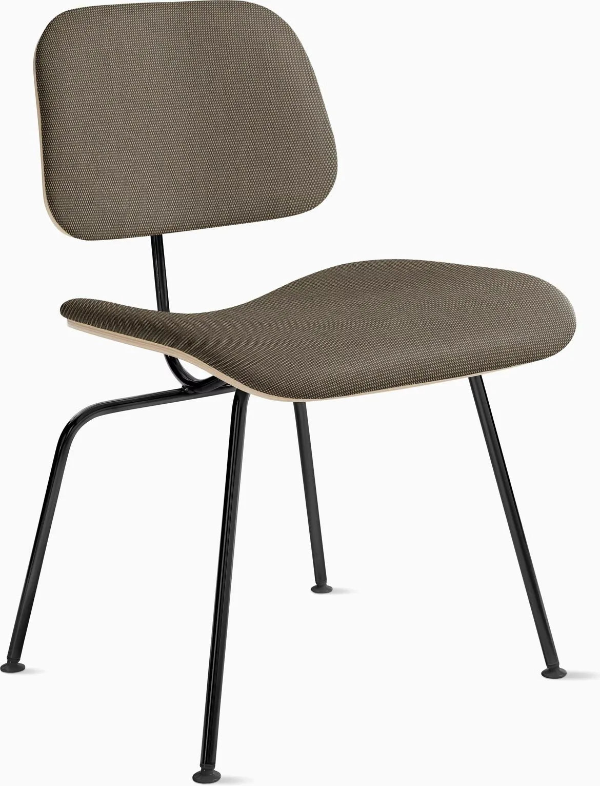 Eames Molded Plywood Dining Chair Metal Base (DCM), Upholstered
