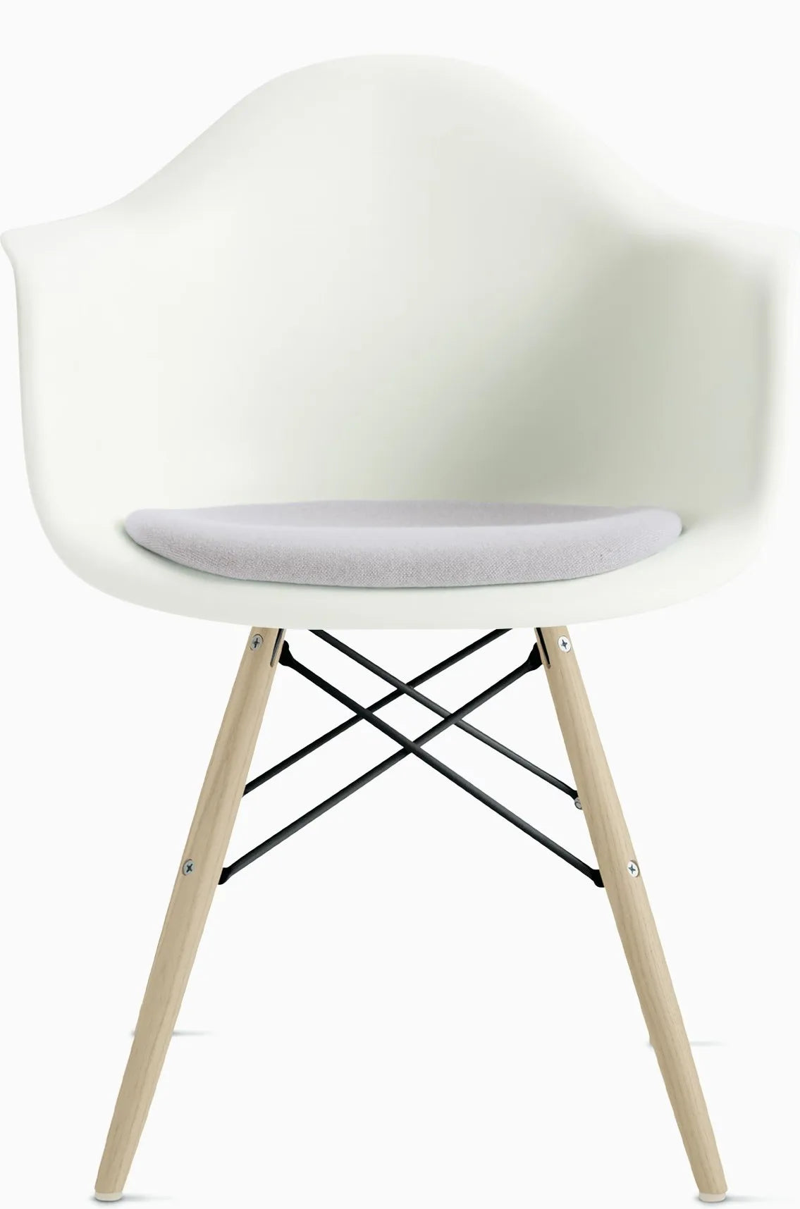 Eames Molded Plastic Armchair with Seat Pad