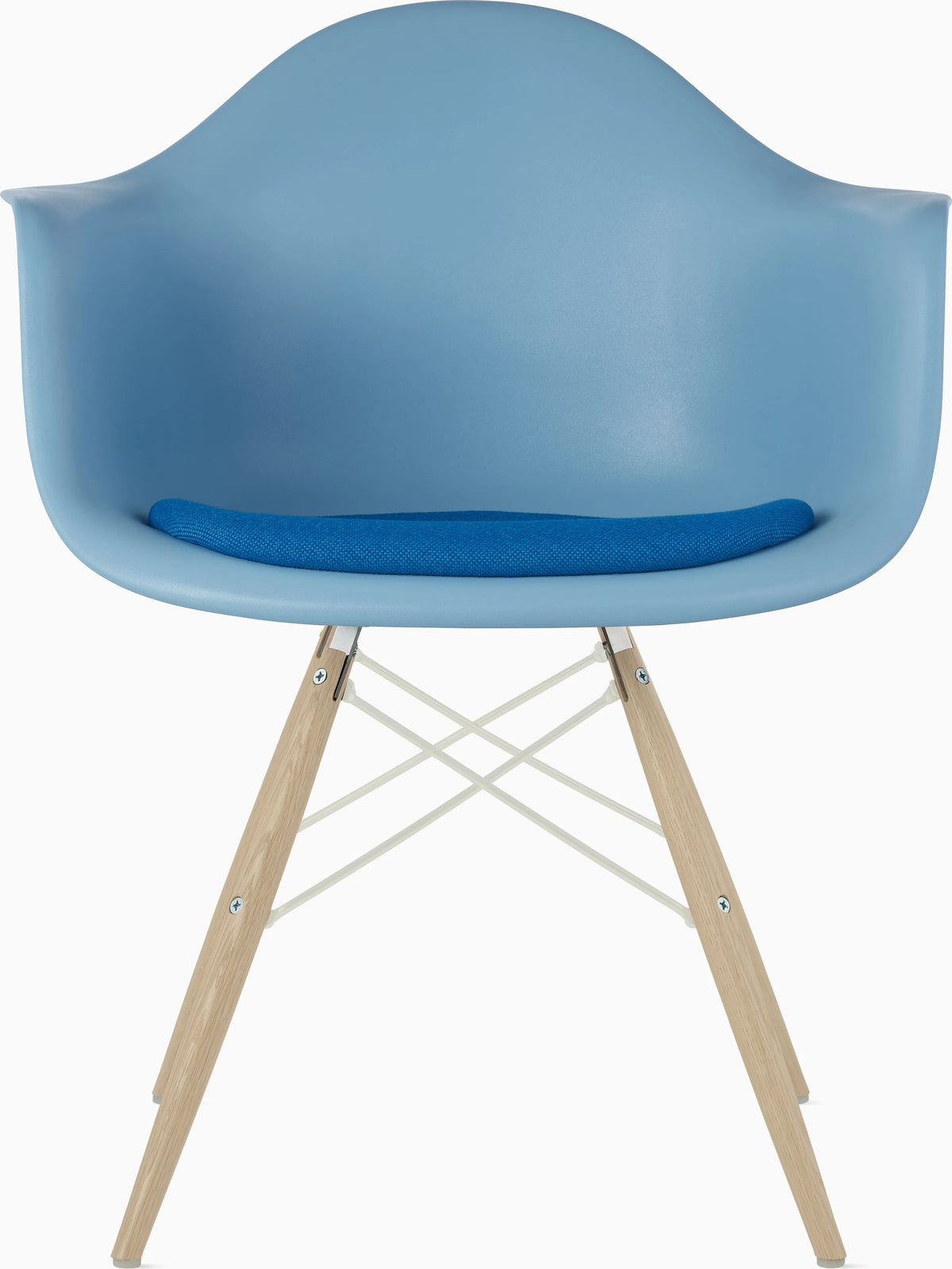 Eames Molded Plastic Armchair with Seat Pad