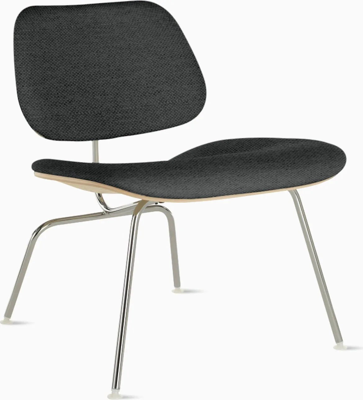 Eames Molded Plywood Lounge Chair Metal Base (LCM), Upholstered