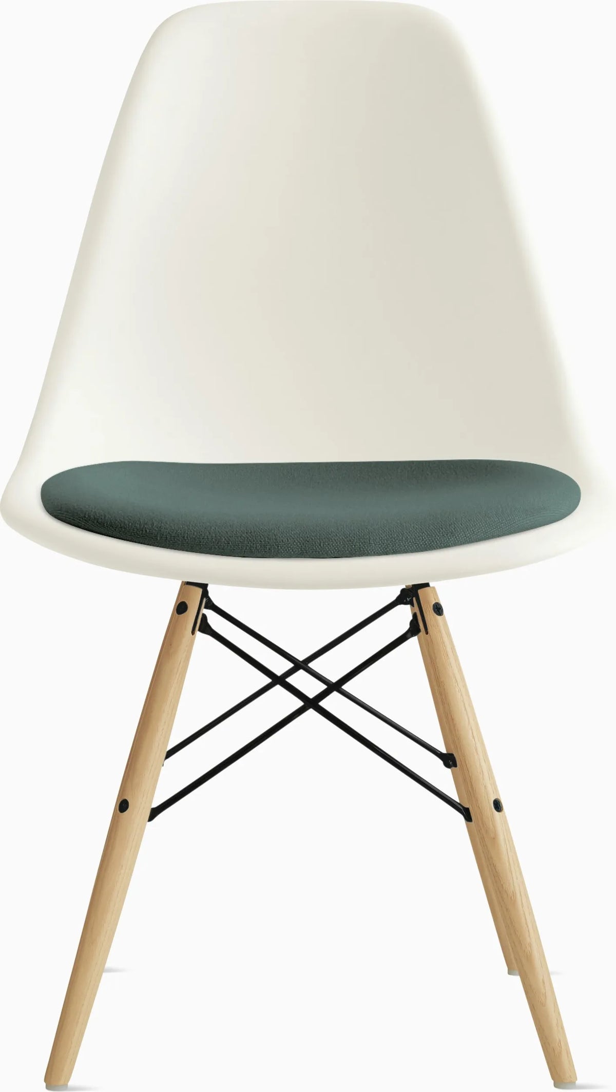 Eames Molded Plastic Side Chair with Seat Pad