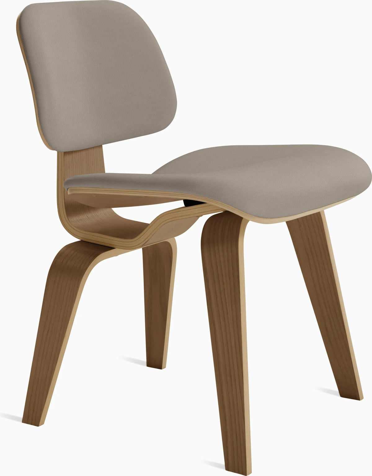 Eames Molded Plywood Dining Chair Wood Base (DCW), Upholstered