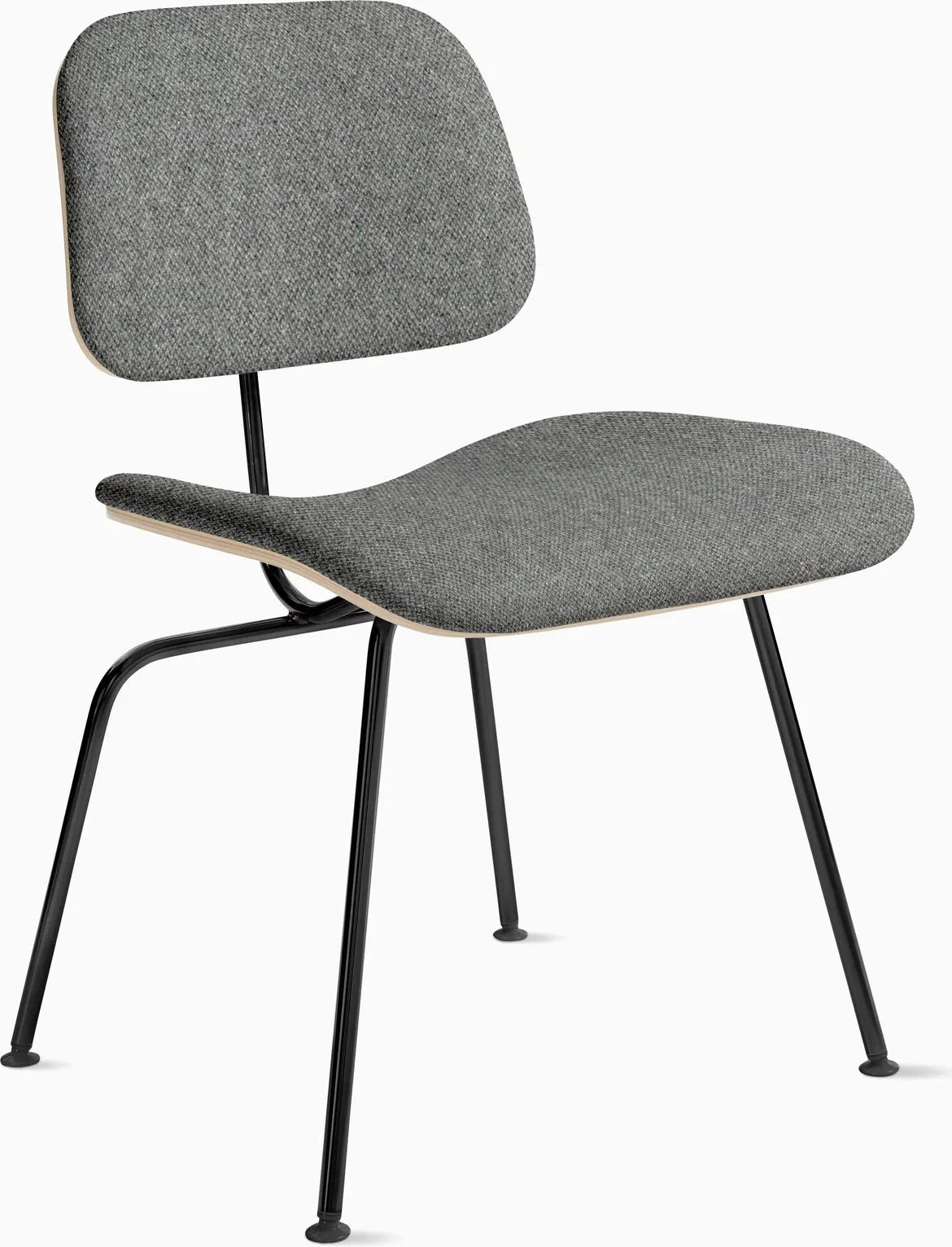 Eames Molded Plywood Dining Chair Metal Base (DCM), Upholstered