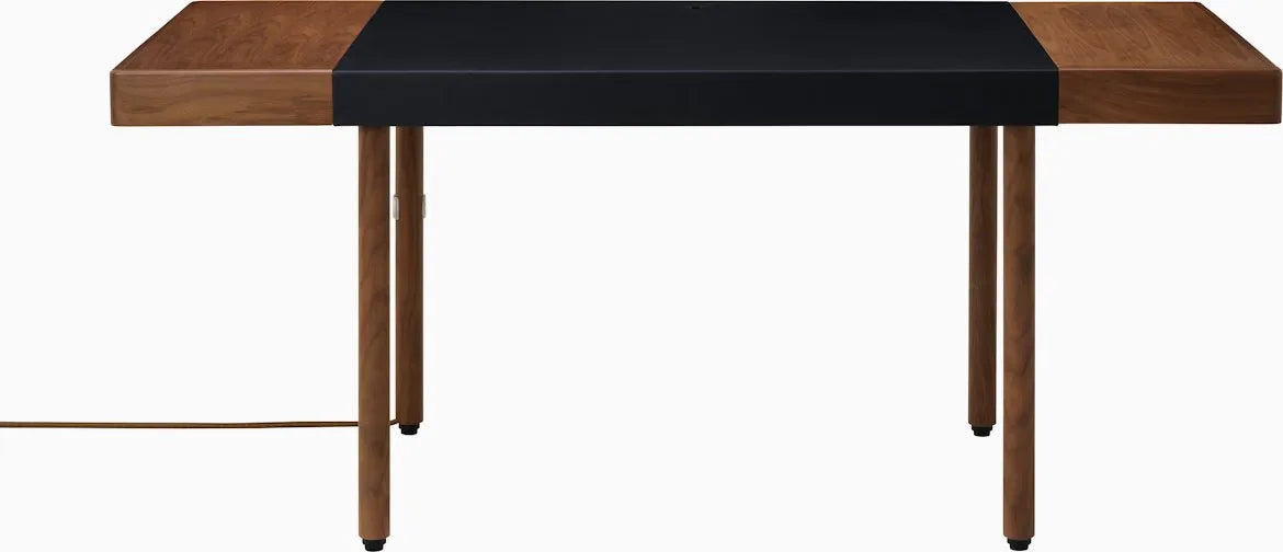 New Canaan Leatherwrap Sit-to-Stand Desk, 2 Drawers