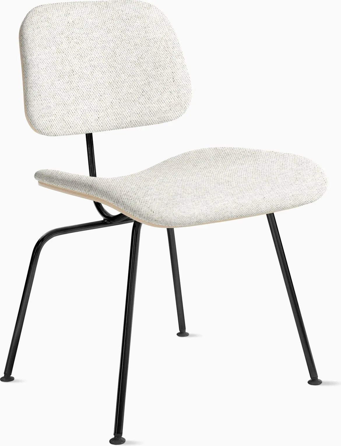 Eames Molded Plywood Dining Chair Metal Base (DCM), Upholstered