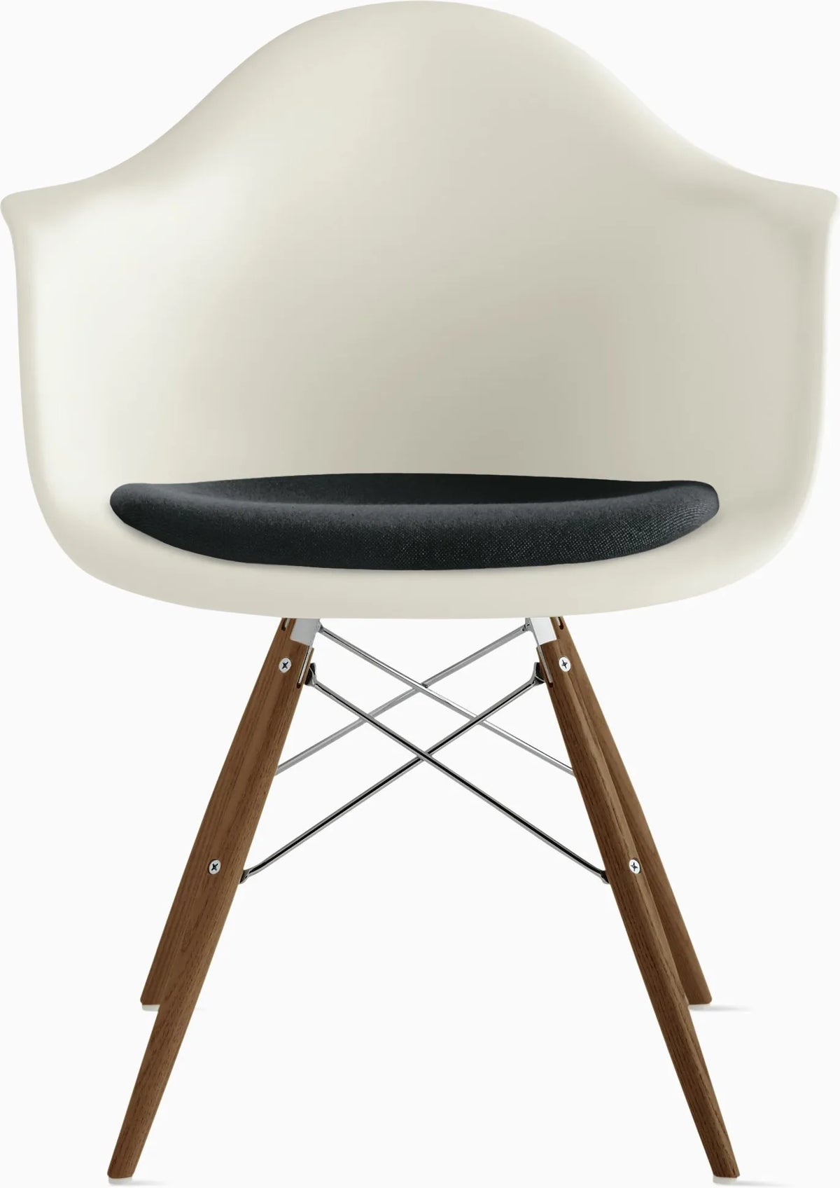 Eames Molded Plastic Armchair with Seat Pad