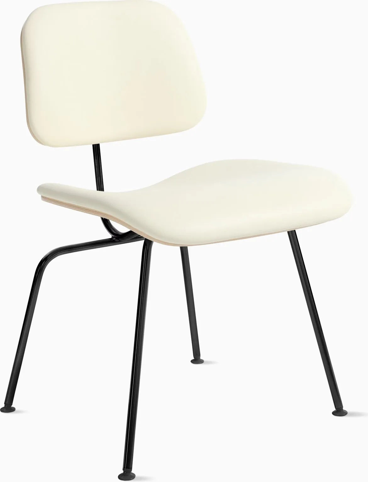 Eames Molded Plywood Dining Chair Metal Base (DCM), Upholstered