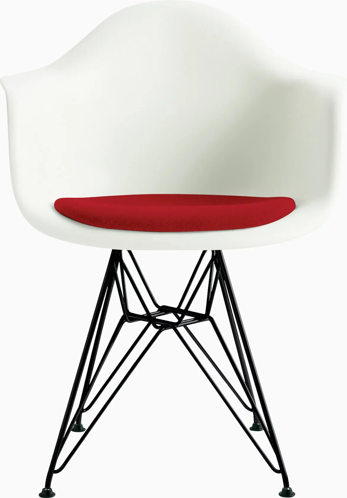 Eames Molded Plastic Armchair with Seat Pad