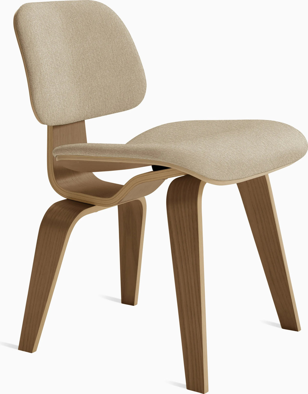Eames Molded Plywood Dining Chair Wood Base (DCW), Upholstered