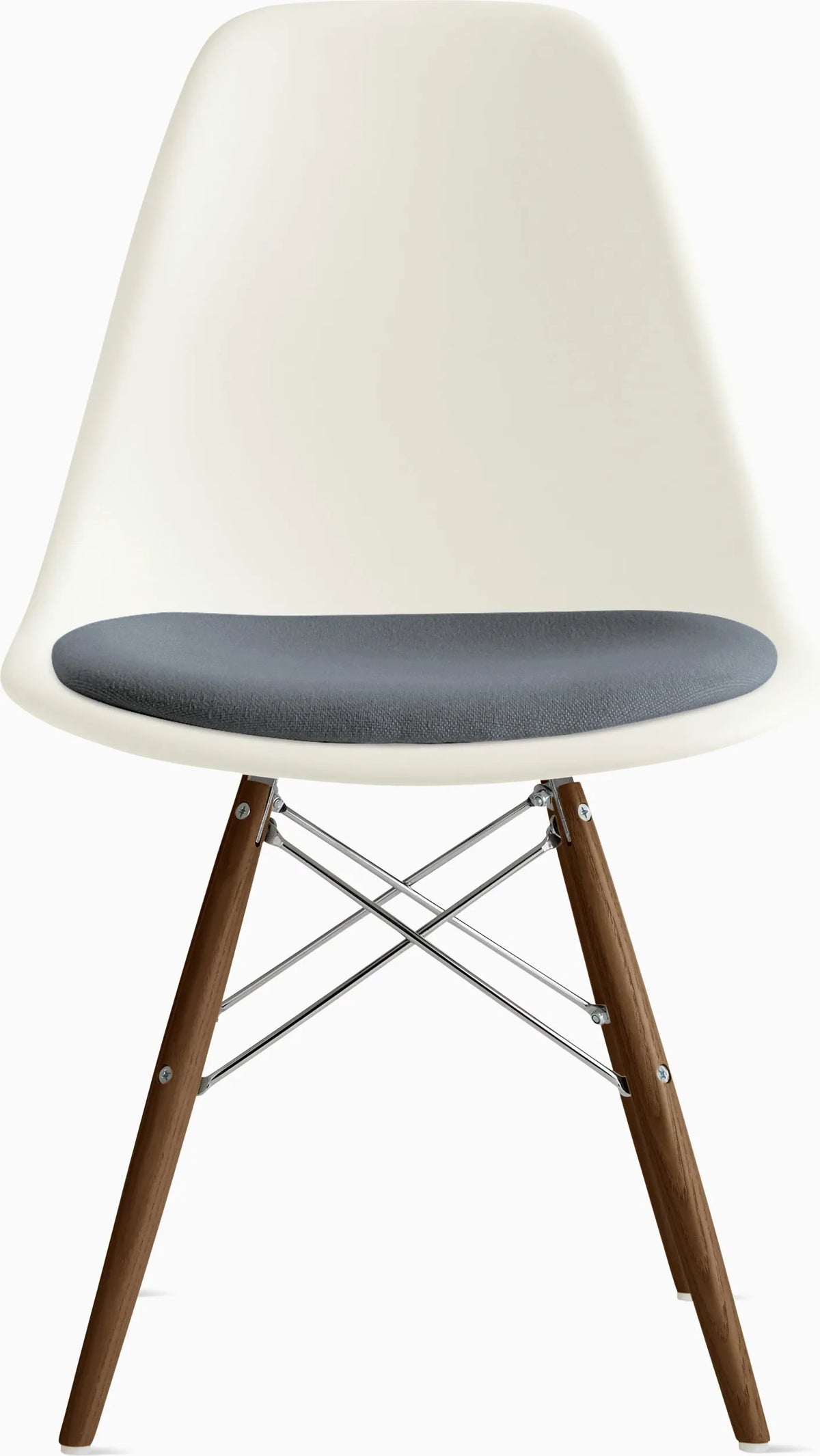 Eames Molded Plastic Side Chair with Seat Pad