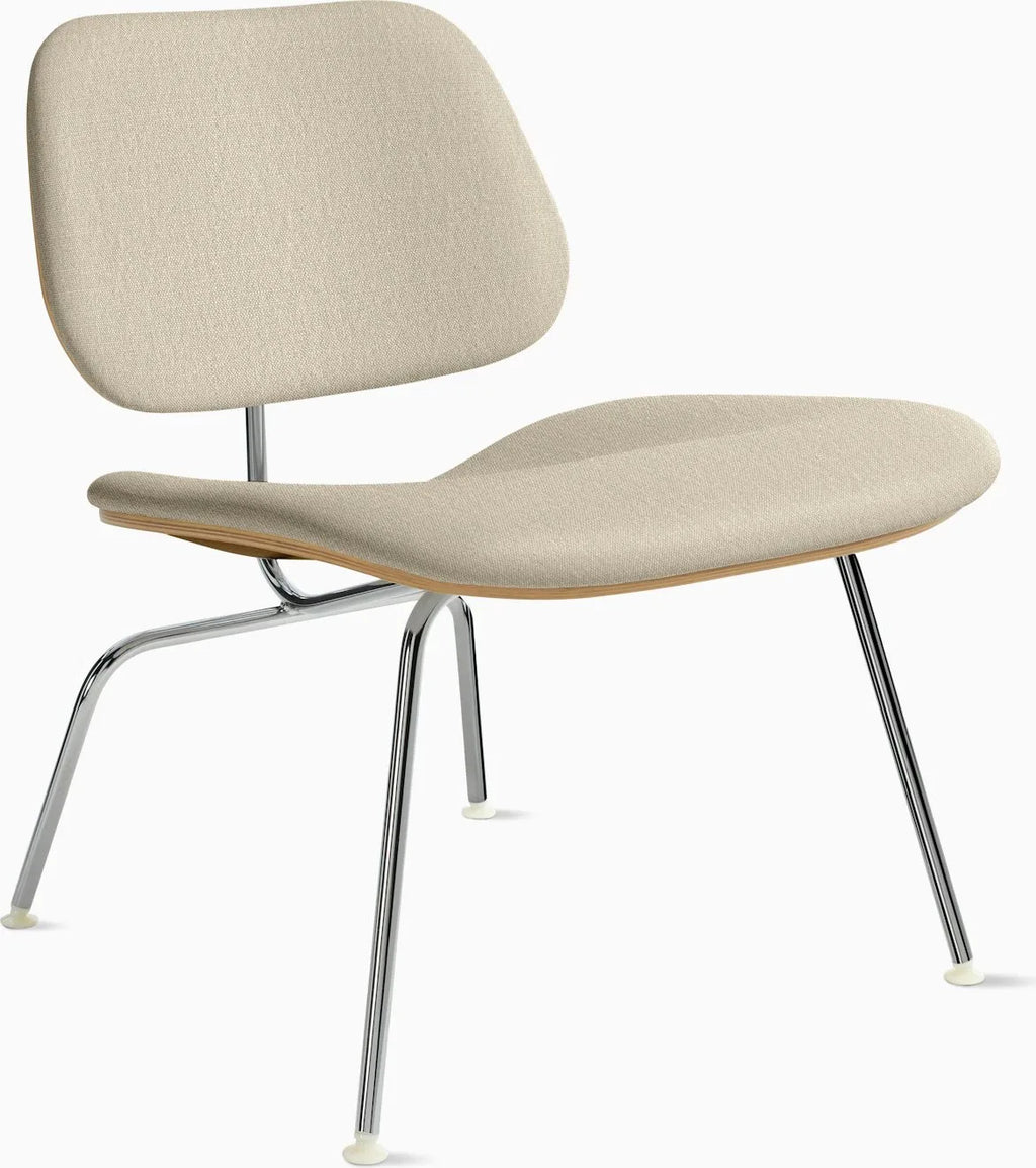 Eames Molded Plywood Lounge Chair Metal Base (LCM), Upholstered