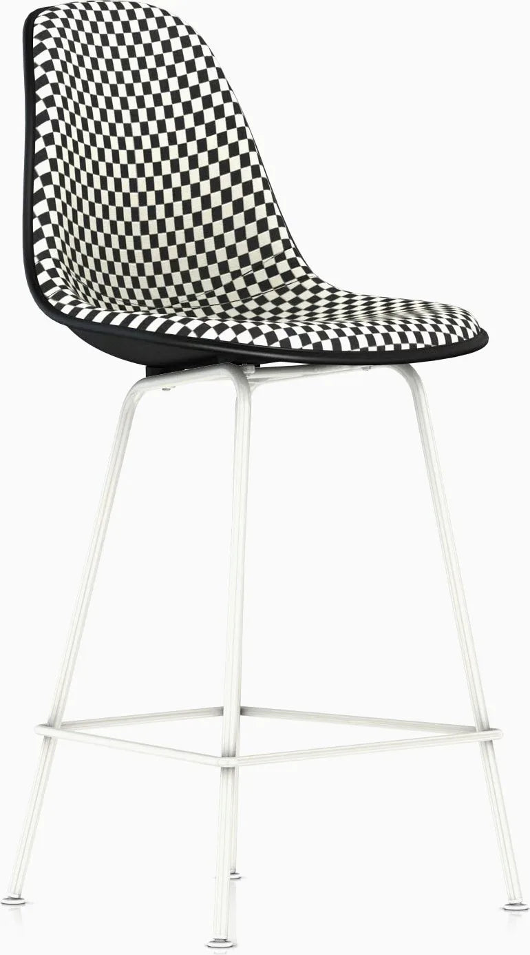 Eames Upholstered Molded Fiberglass Stool