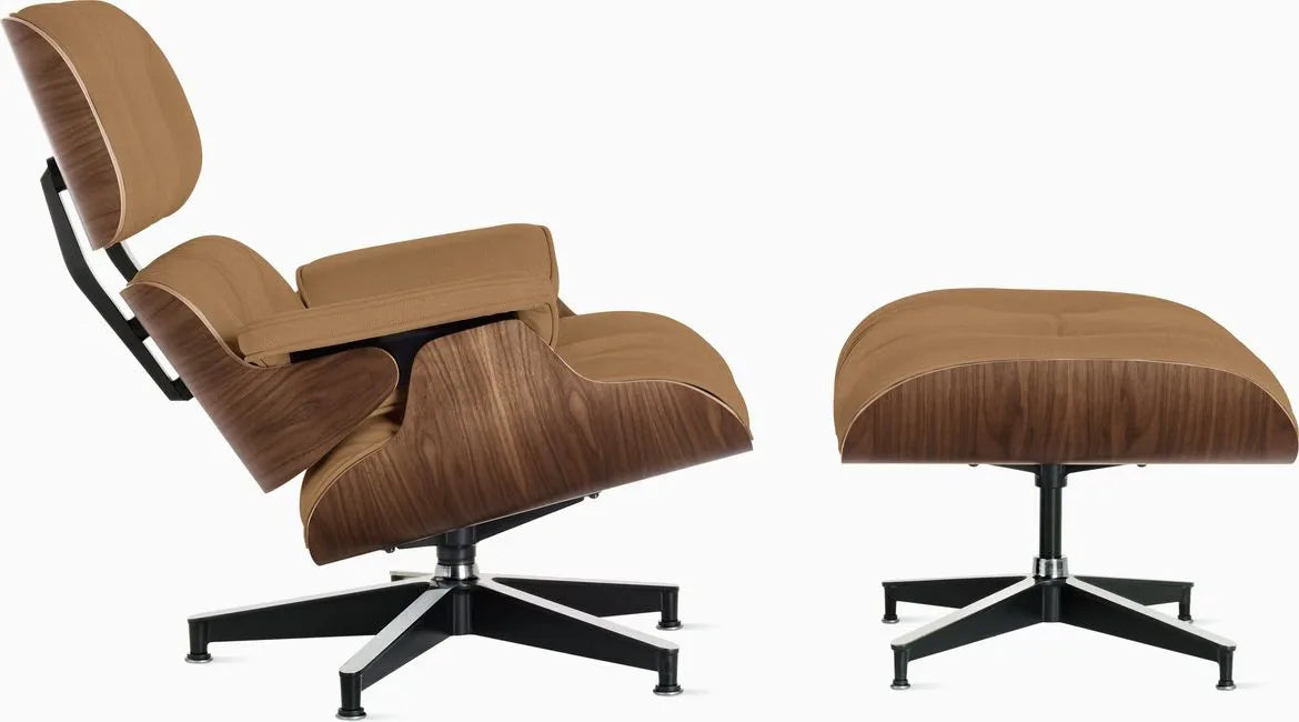 Eames Lounge Chair and Ottoman, Vegan Leather