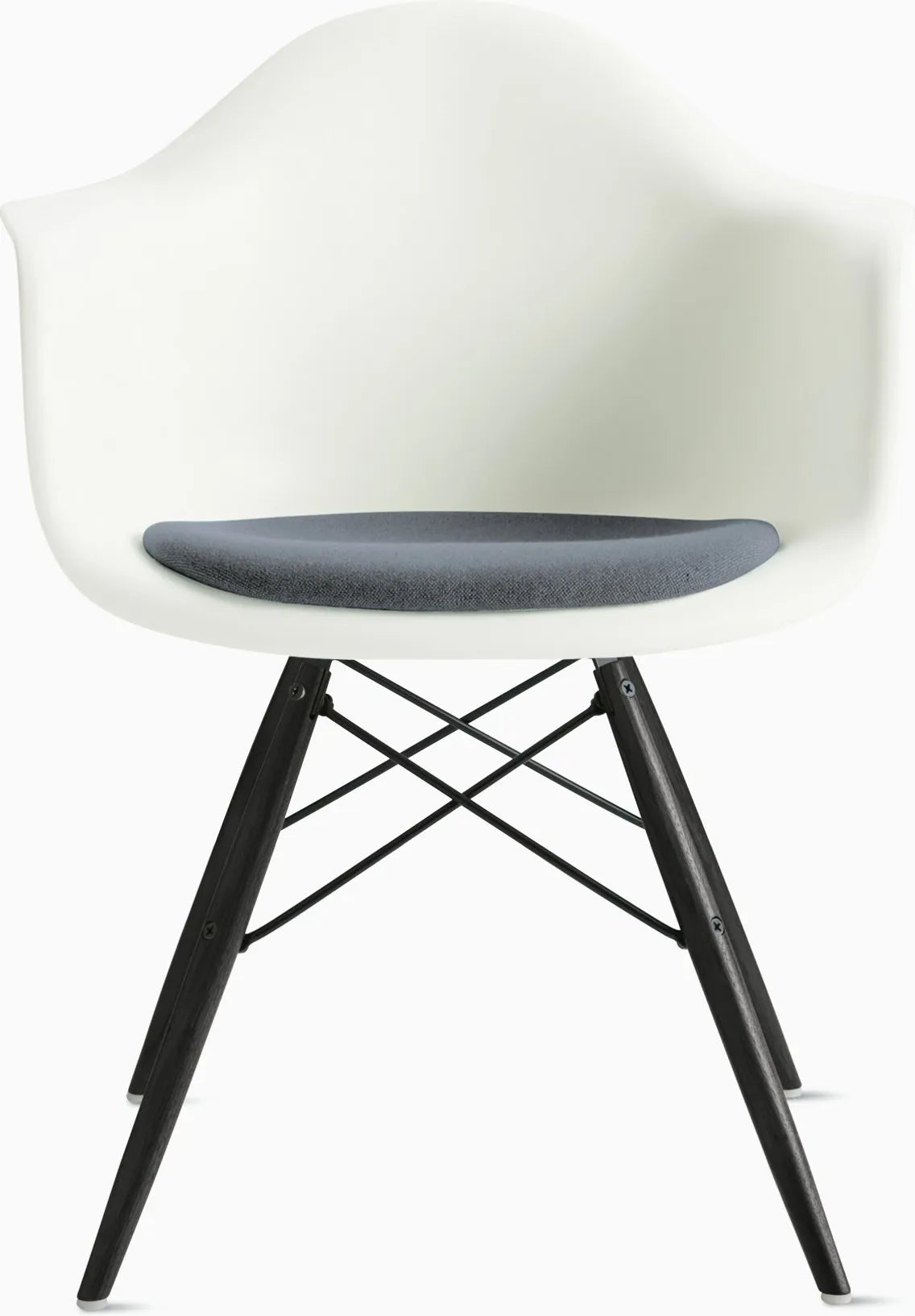 Eames Molded Plastic Armchair with Seat Pad