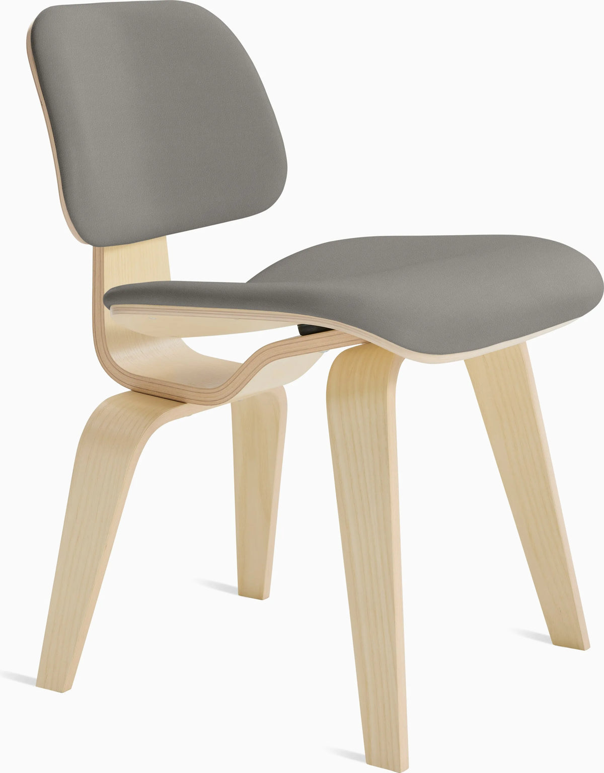 Eames Molded Plywood Dining Chair Wood Base (DCW), Upholstered