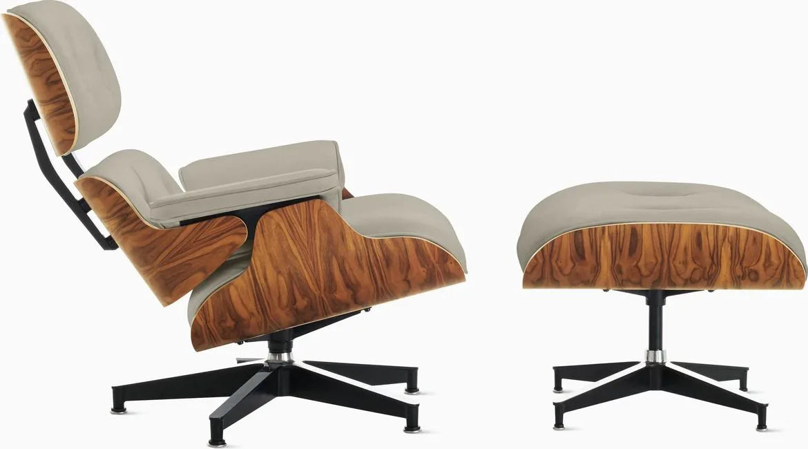 Eames Lounge Chair and Ottoman, Vegan Leather