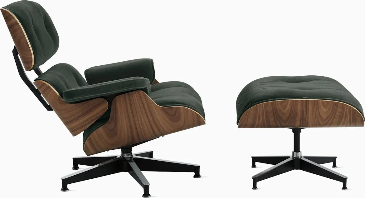 Eames Lounge Chair and Ottoman, Vegan Leather