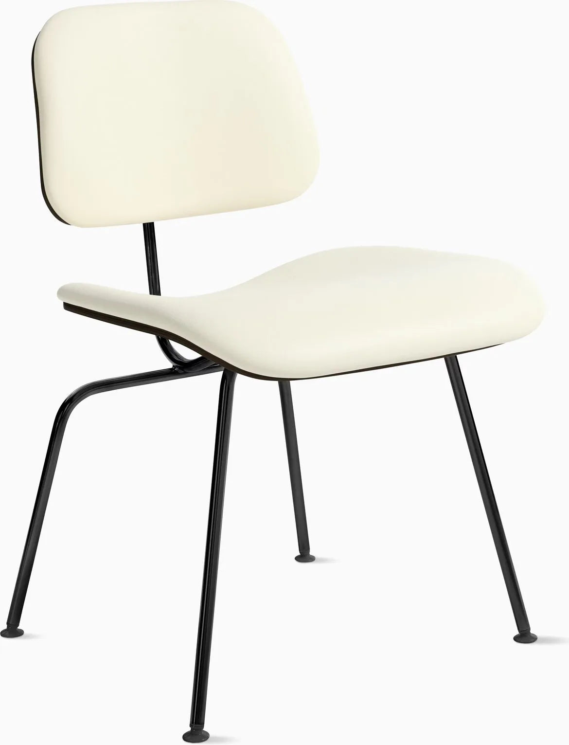 Eames Molded Plywood Dining Chair Metal Base (DCM), Upholstered