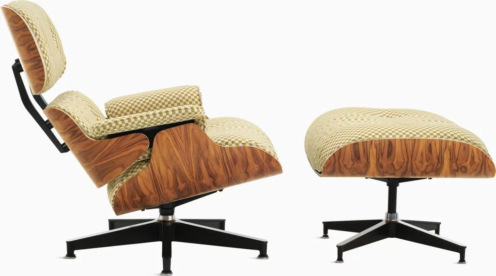 Eames Lounge Chair and Ottoman, Vegan Leather