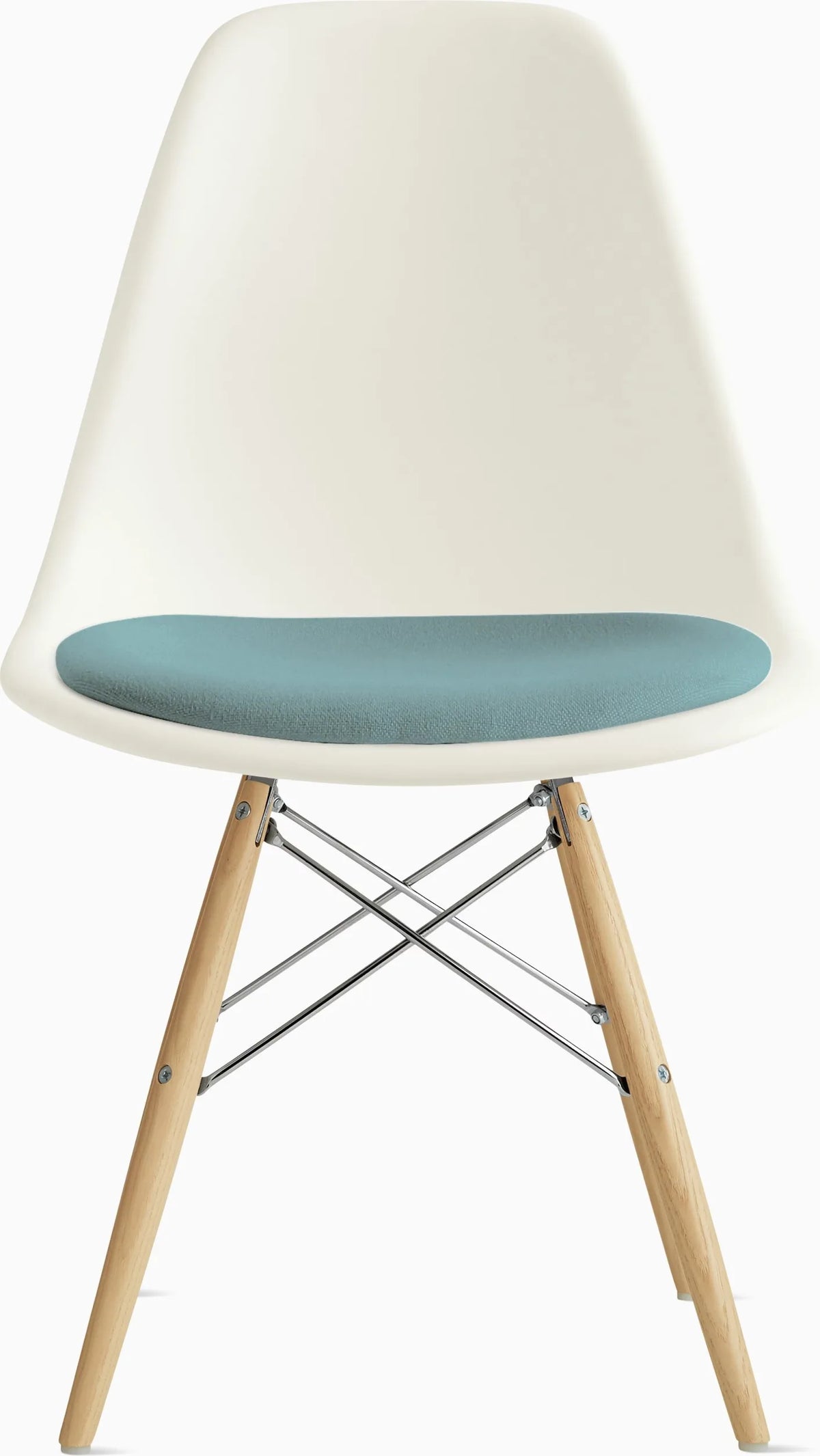 Eames Molded Plastic Side Chair with Seat Pad