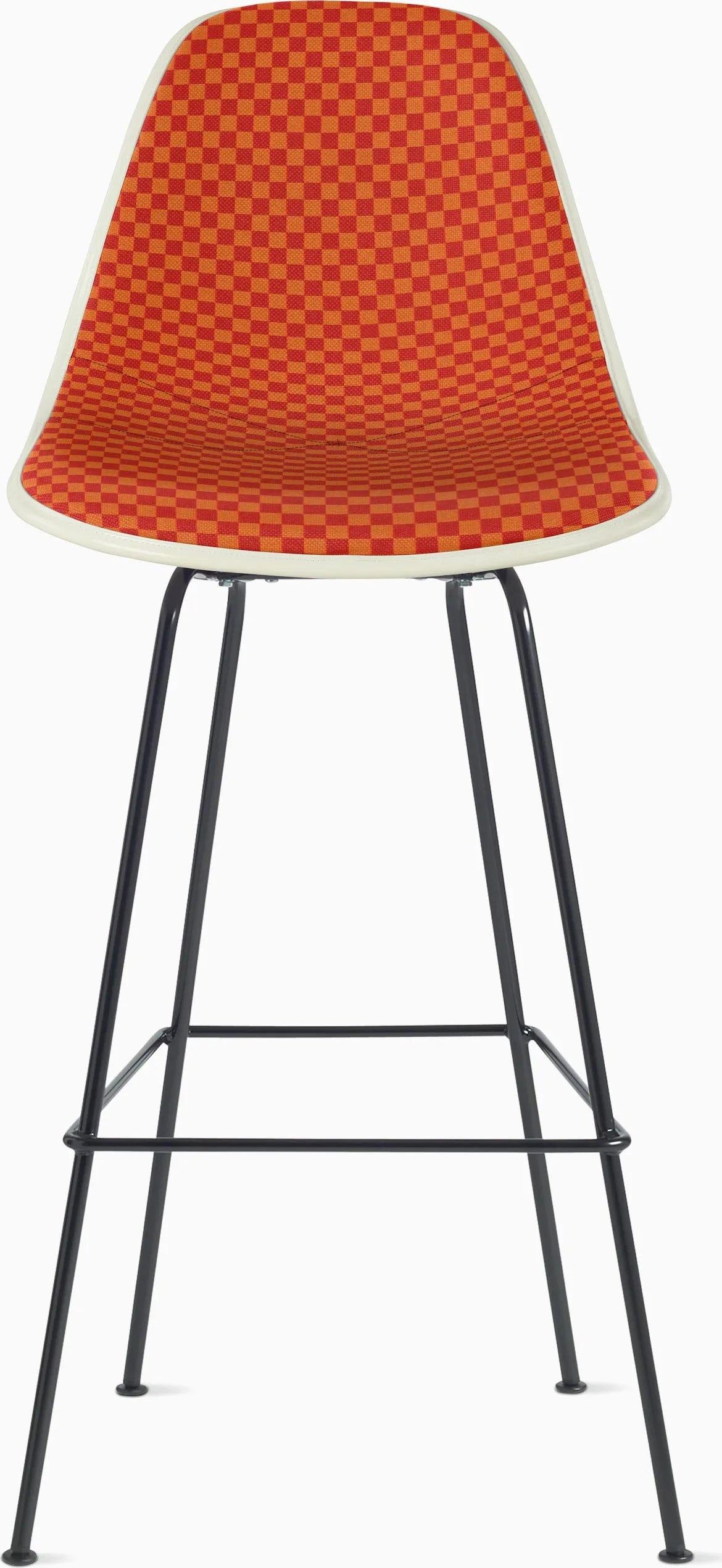 Eames Upholstered Molded Fiberglass Stool