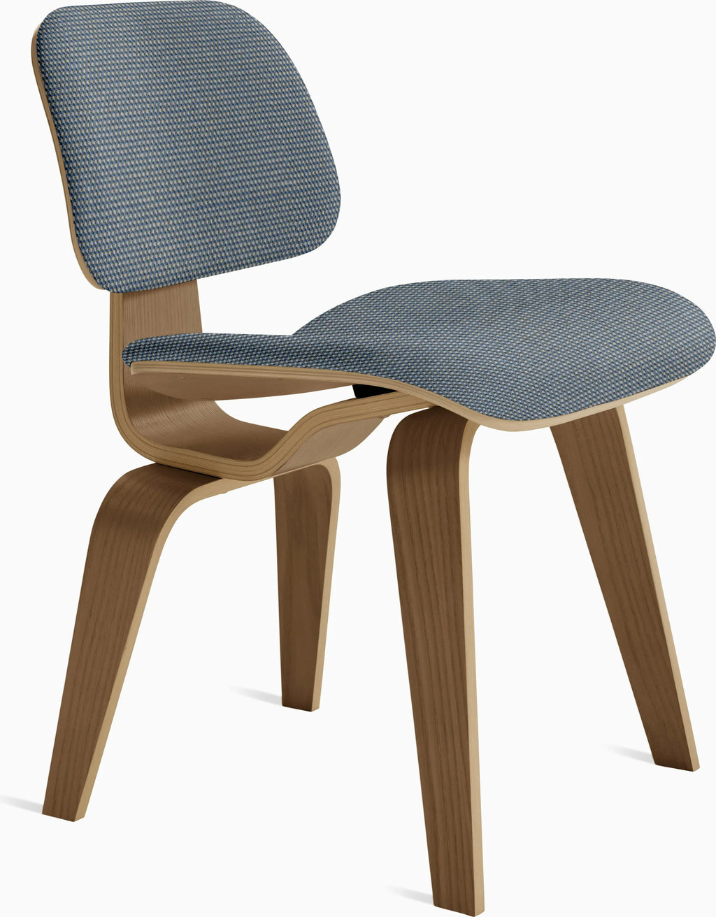 Eames Molded Plywood Dining Chair Wood Base (DCW), Upholstered