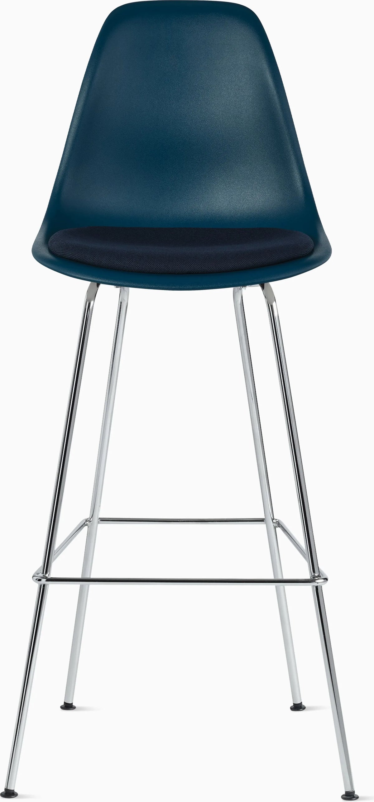 Eames Molded Plastic Stool with Seat Pad