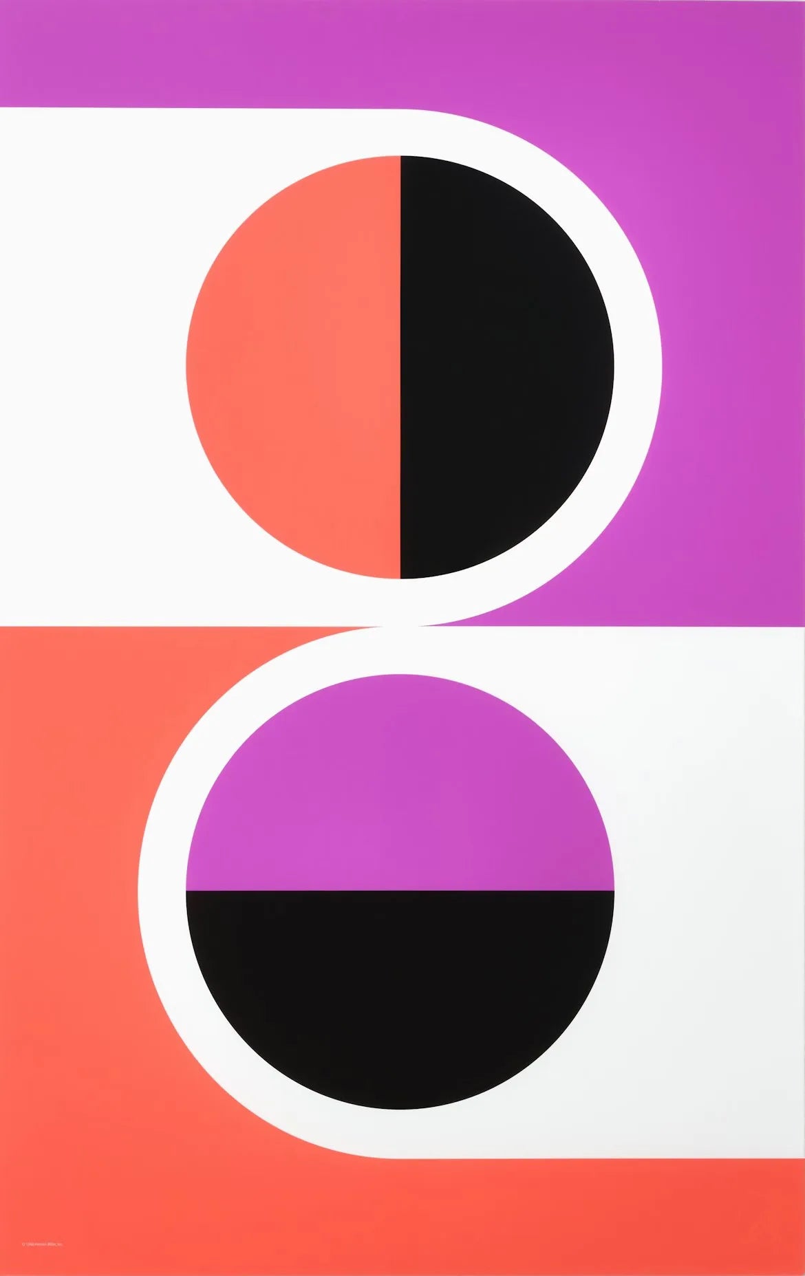 Nelson Pop Art Two Split Circles Unframed Poster