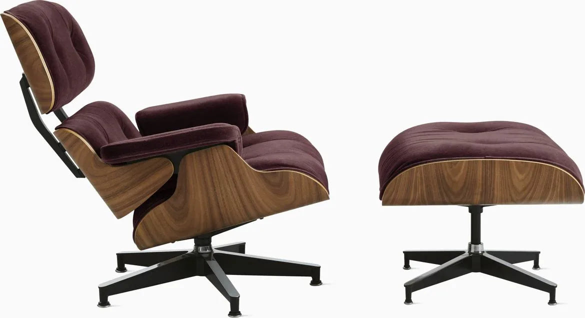 Eames Lounge Chair and Ottoman, Vegan Leather