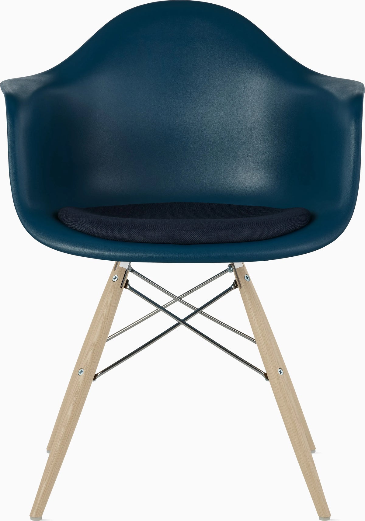 Eames Molded Plastic Armchair with Seat Pad