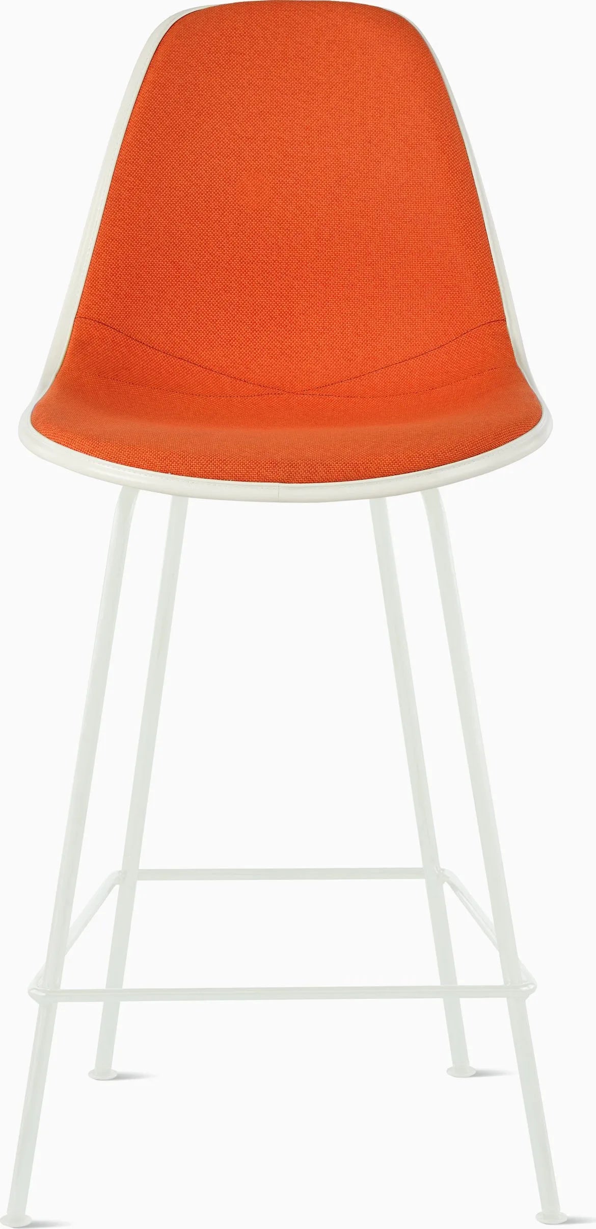 Eames Upholstered Molded Plastic Stool