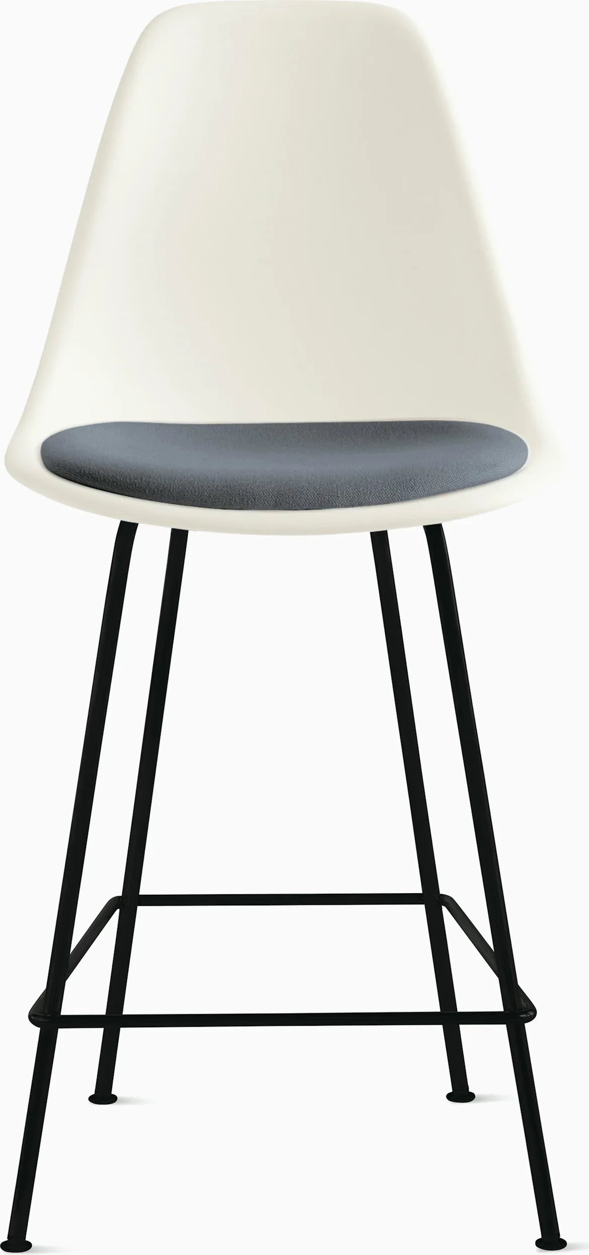 Eames Molded Plastic Stool with Seat Pad