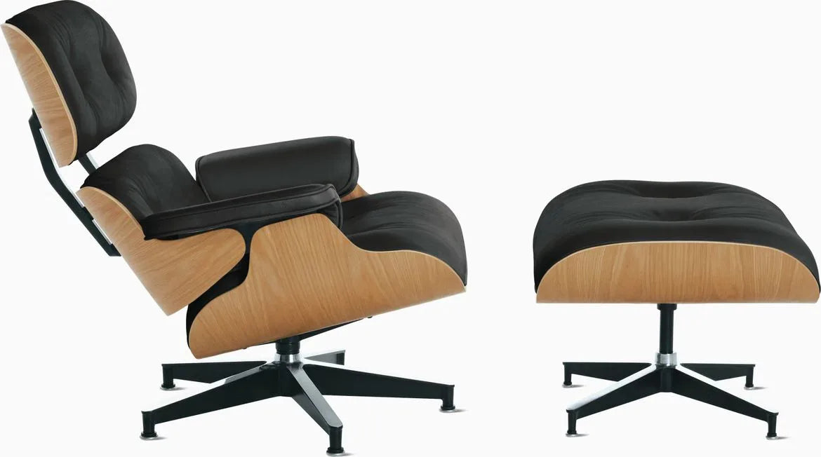 Eames Lounge Chair and Ottoman, Vegan Leather