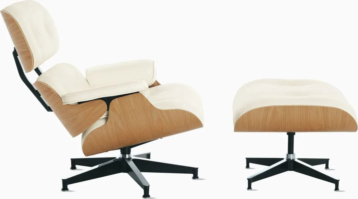 Eames Lounge Chair and Ottoman, Vegan Leather