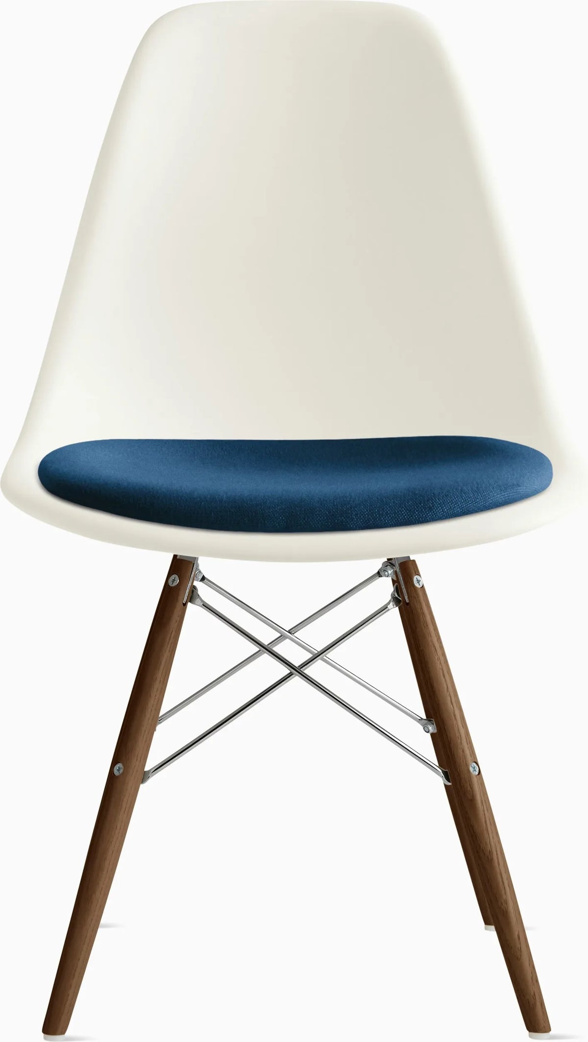 Eames Molded Plastic Side Chair with Seat Pad
