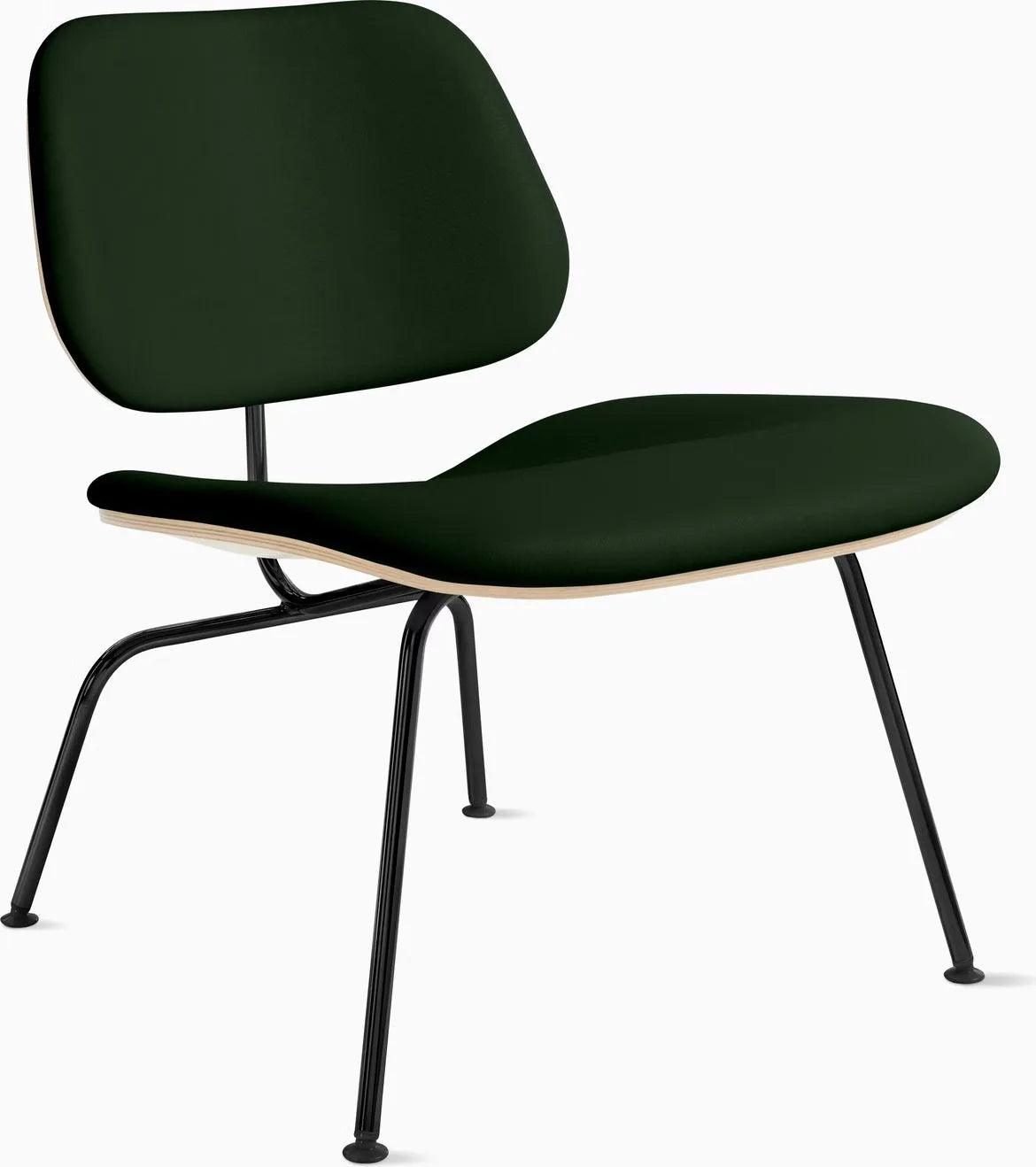 Eames Molded Plywood Lounge Chair Metal Base (LCM), Upholstered