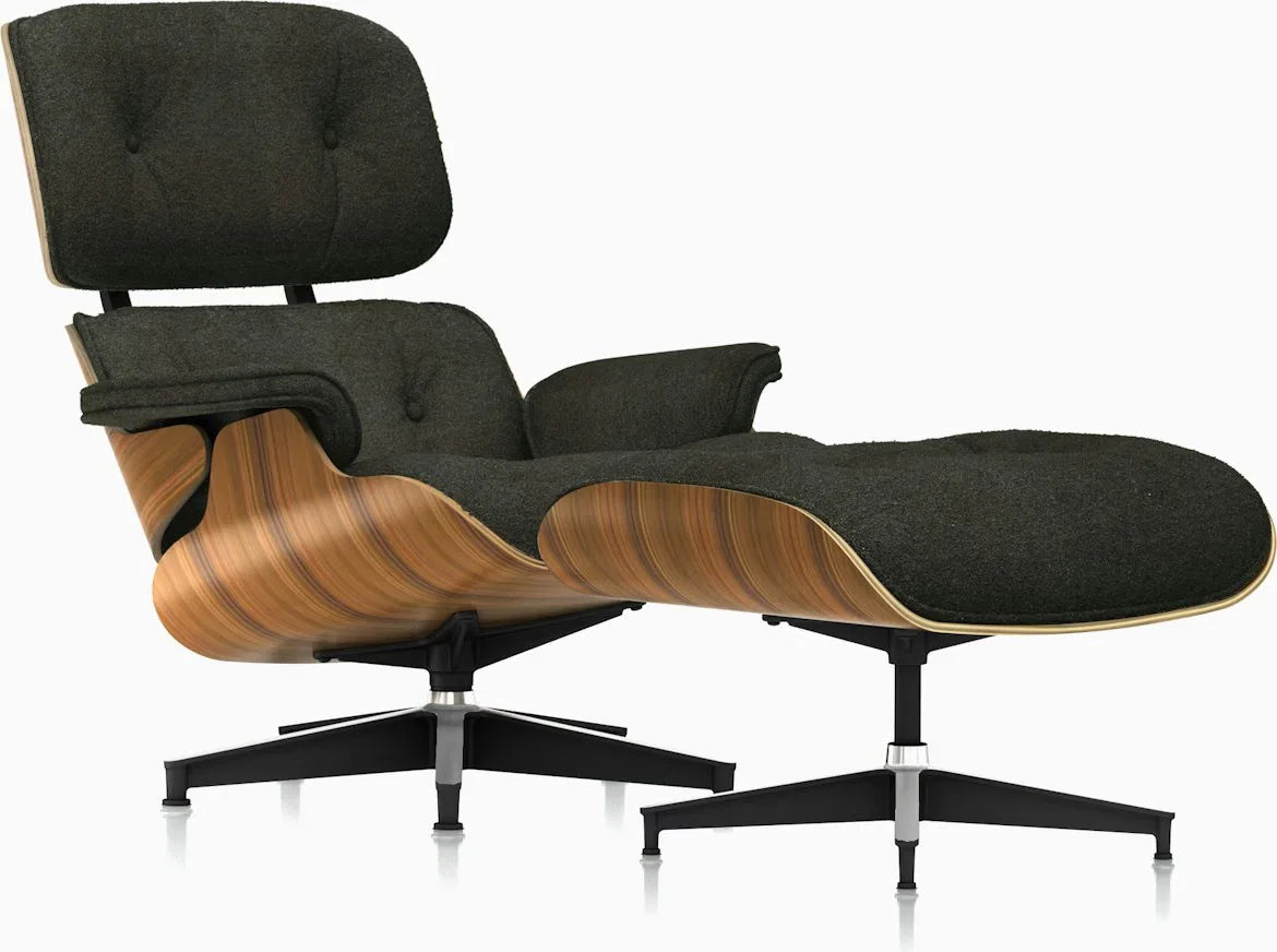Eames Lounge Chair and Ottoman, Vegan Leather