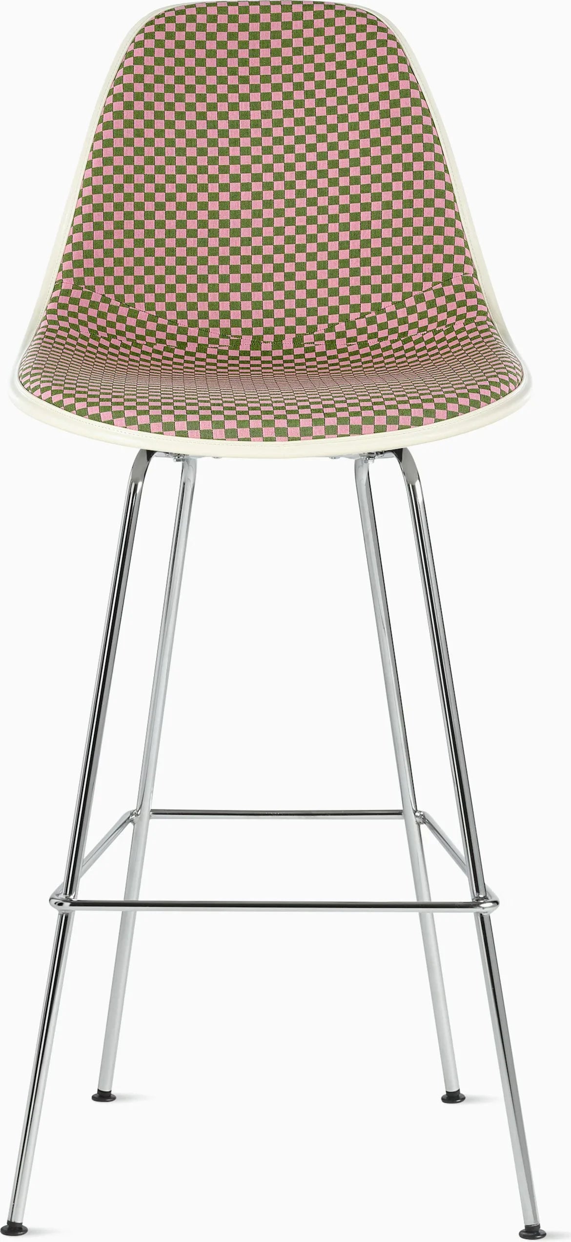 Eames Upholstered Molded Fiberglass Stool